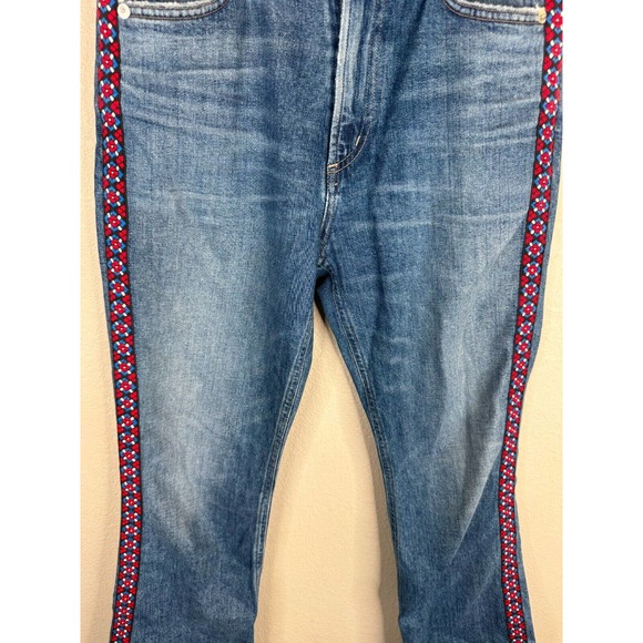 Citizens Of Humanity Womens Demy Crop Flare Jeans Sz 25 Tangier Side Embroidered - Picture 4 of 16